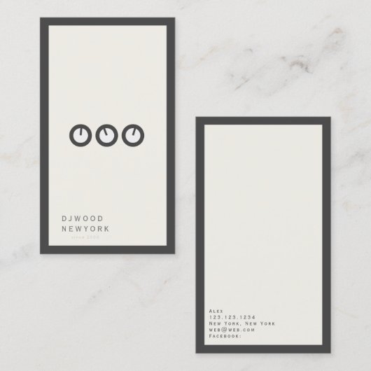 Minimalistisch luxegeluid visitekaartje (Voorkant / Achterkant)