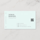 Minimalistisch luxemburgblauw visitekaartje (Achterkant)