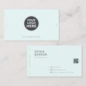 Minimalistisch luxemburgblauw visitekaartje (Voorkant / Achterkant)