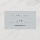 Minimalistisch Luxist Boutique Gray Visitekaartje (Achterkant)