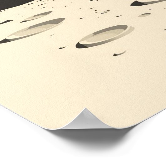 Minimalistisch maanlandschap poster (Hoek)