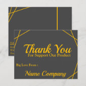 Minimalistisch maar elegant Thankyou-Kaart (Voorkant / Achterkant)