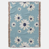 Minimalistisch madeliefjes-bloempatroon (2) deken (Voorkant Verticaal)