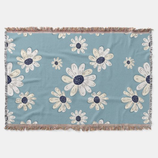 Minimalistisch madeliefjes-bloempatroon (2) deken (Voorkant)