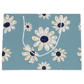 Minimalistisch madeliefjes bloempatroon (2) groot cadeauzakje (Voorkant)
