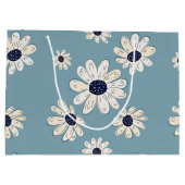 Minimalistisch madeliefjes bloempatroon (2) groot cadeauzakje (Achterkant)