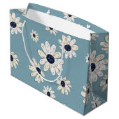 Minimalistisch madeliefjes bloempatroon (2) groot cadeauzakje (Achterkant Gekanteld)