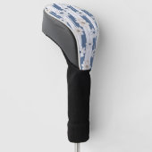 Minimalistisch madeliefjes bloempatroon (3) golfheadcover (Schuin)