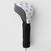 Minimalistisch madeliefjes bloempatroon (5) golfheadcover (Schuin)