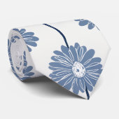 Minimalistisch madeliefjes bloempatroon (5) stropdas (Opgerold)