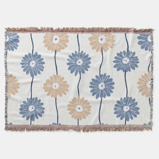 Minimalistisch madeliefjes bloempatroon (6) deken (Voorkant)