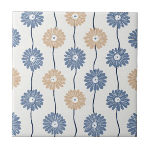 Minimalistisch madeliefjes bloempatroon (6) tegeltje