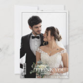 Minimalistisch magazine Hoesje bruiloft Bedankkaart (Voorkant)
