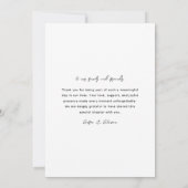 Minimalistisch magazine Hoesje bruiloft Bedankkaart (Achterkant)