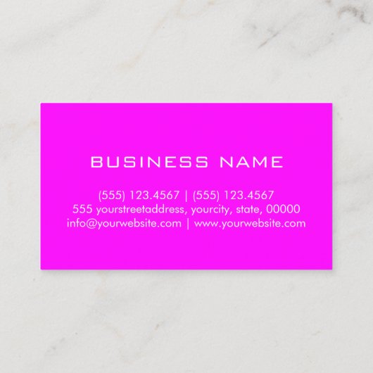 Minimalistisch magenta monogram voor professionals visitekaartje (Achterkant)