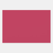 Minimalistisch magenta warm roze vaste elegant inpakpapier vel (Voorkant 2)