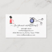 Minimalistisch Makeup-artiest met kalligrafische W Visitekaartje (Achterkant)