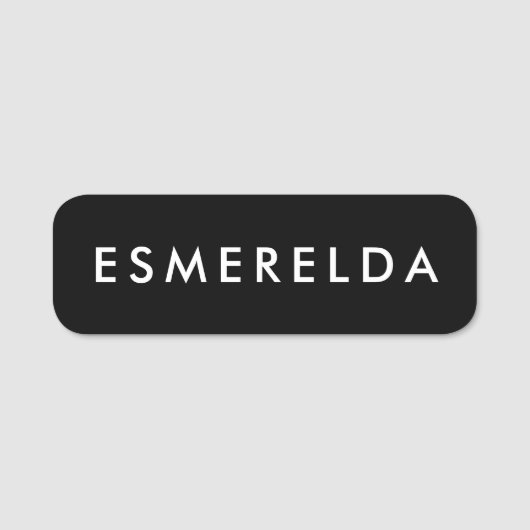 Minimalistisch, makkelijk te lezen zwart naamplaatje (Voorkant)