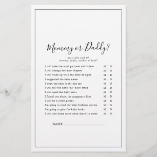 Minimalistisch mammie- of pappelspel