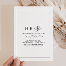 Minimalistisch man- of vrouwelijk feest