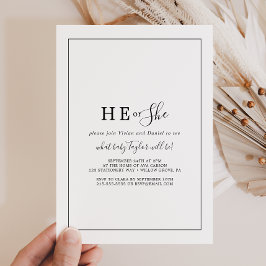 Minimalistisch man- of vrouwelijk feest kaart