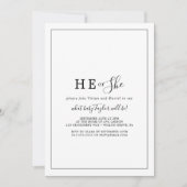 Minimalistisch man- of vrouwelijk feest kaart (Voorkant)