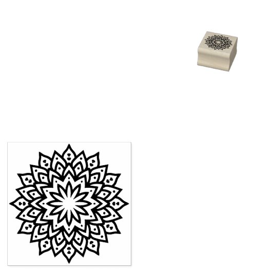 Minimalistisch Mandala Rubberstempel (Gestempeld)