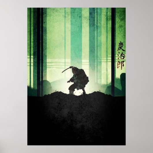 Minimalistisch Manga Demon Slayer Tanjiro Poster (Voorkant)