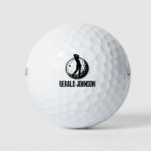 Minimalistisch Mannen Golf Monogram Ontwerp Golfballen (Voorkant)