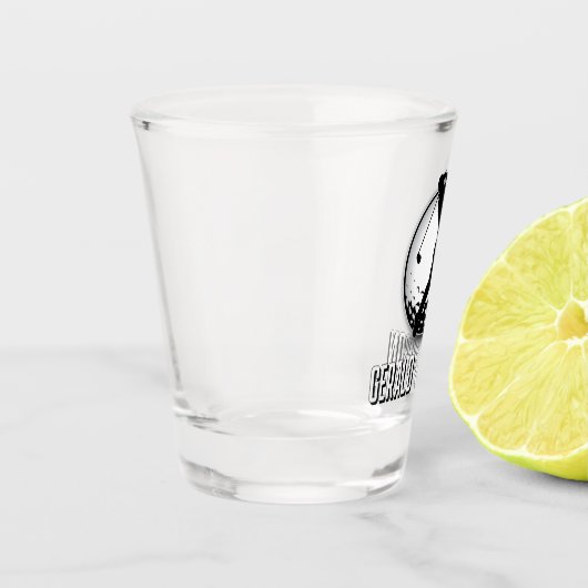 Minimalistisch Mannen Golf Monogram Ontwerp Shot Glas (Links)