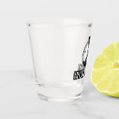 Minimalistisch Mannen Golf Monogram Ontwerp Shot Glas (Links)