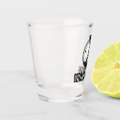 Minimalistisch Mannen Golf Monogram Ontwerp Shot Glas (Links)