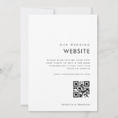 Minimalistisch Manuscript Ampersand All in One Wed Kaart (Achterkant)