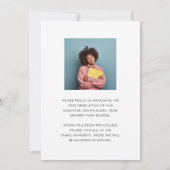 Minimalistisch Manuscript bekleding Twee Afstudere Aankondiging (Achterkant)