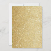 Minimalistisch Manuscript Black en Gold 50th Birth Kaart (Achterkant)