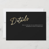 Minimalistisch Manuscript Black en Gold 50th Birth Kaart (Achterkant)