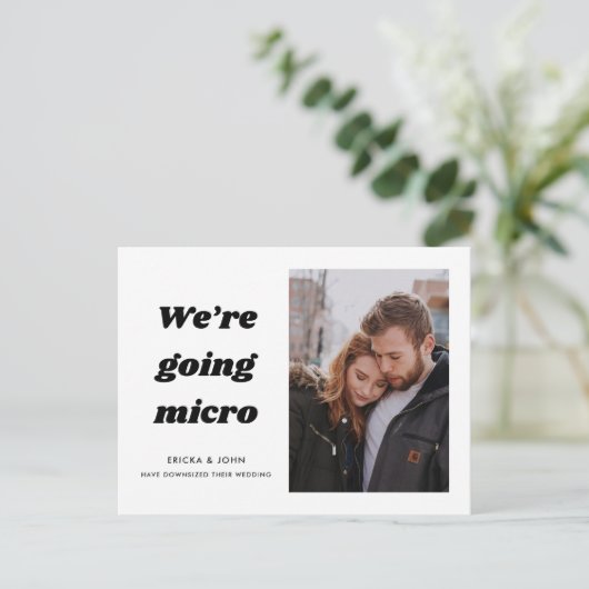 Minimalistisch Manuscript Downsized Uitnodiging va (Staand voorkant)