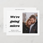 Minimalistisch Manuscript Downsized Uitnodiging va (Voorkant / Achterkant)