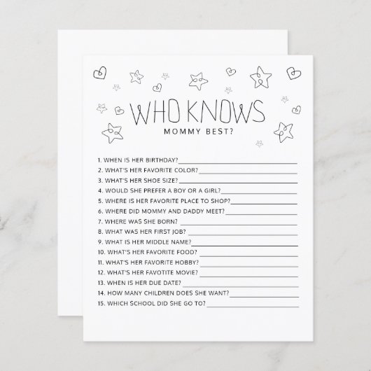 Minimalistisch Manuscript Modern die het Baby show (Voorkant / Achterkant)