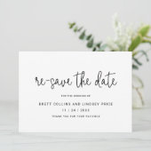 Minimalistisch Manuscript Modern Zwarte Veranderin Aankondiging (Staand voorkant)