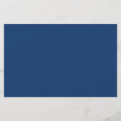 Minimalistisch Manuscript Navy Blue Two Border Mon Briefpapier (Achterkant)