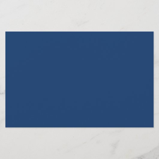 Minimalistisch Manuscript Navy Blue Two Border Mon Briefpapier (Achterkant)