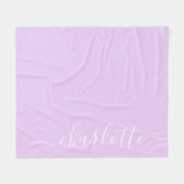 Minimalistisch Manuscript Persoonlijke Naam in Lav Fleece Deken (Voorkant (Horizontaal))