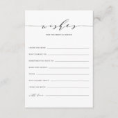 Minimalistisch Manuscript wenst voor de Bride en G Advieskaart (Voorkant)