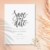 Minimalistisch Manuscript zwart-wit sparen de Datu Briefkaart