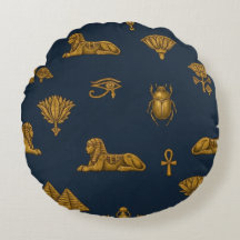 Minimalistisch marine en antiek gouden Egyptisch p