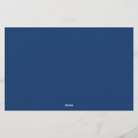 Minimalistisch marineblauw 2-grensmonogram briefpapier (Achterkant)