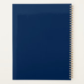 Minimalistisch marineblauw aangepaste tekst jaar m planner (Achterkant)