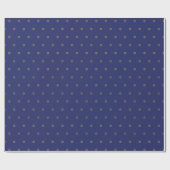 Minimalistisch marineblauw goud Star of David patr Cadeaupapier (Vlak)