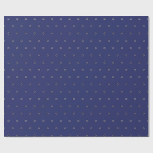 Minimalistisch marineblauw goud Star of David patr Cadeaupapier (Vlak)